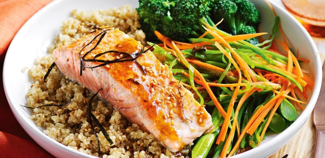 UK Grilled Salmon with Quinoa Salad Recipe